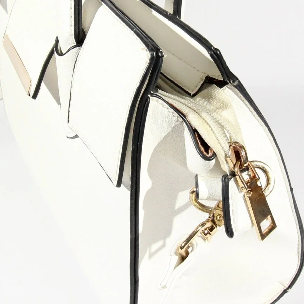 Like New White Purse with Brown Lining - Picture 9 of 10